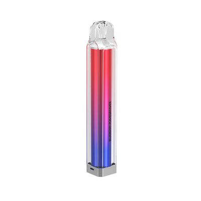 Lumineux transparent de cigarettes électroniques carrées de boîte de nuit du couvercle inférieur en métal