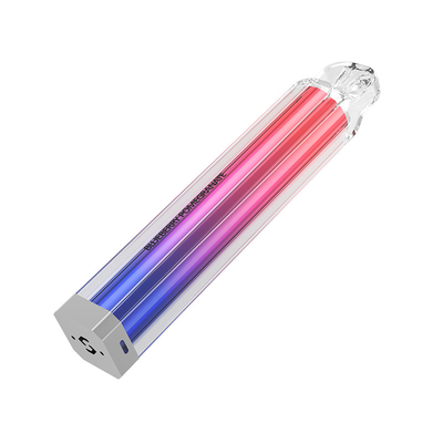 Lumineux transparent de cigarettes électroniques carrées de boîte de nuit du couvercle inférieur en métal