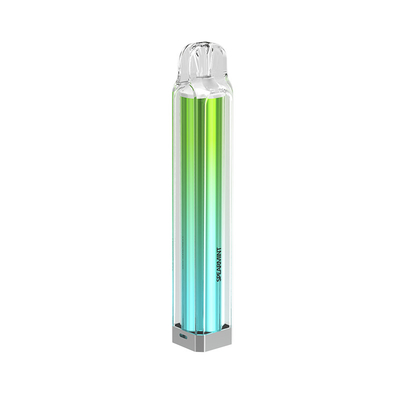 Cigarettes électroniques de boîte de nuit carrée du couvercle inférieur en métal de menthe verte lumineuses