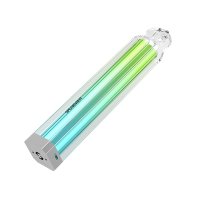 Cigarettes électroniques de boîte de nuit carrée du couvercle inférieur en métal de menthe verte lumineuses