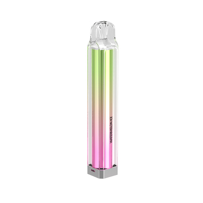Cigarette électronique transparente du couvercle inférieur en métal de glace de pastèque lumineuse