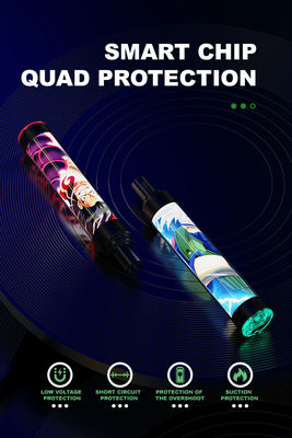 E-cigarette transparente de Shell Colorful Lights de tuyau de PC de guide léger lumineuse