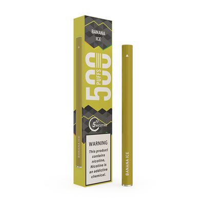 500 souffles Mini Banana Ice Disposable Vape Pen Bar 1.3ml 3.0Ω