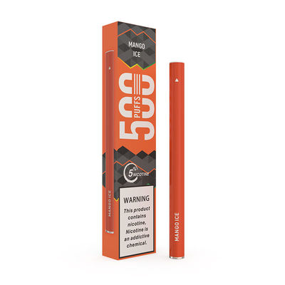 La cigarette 1.3ml activé par aspiration 500 du stylo E de glace de mangue souffle la batterie 280mAh