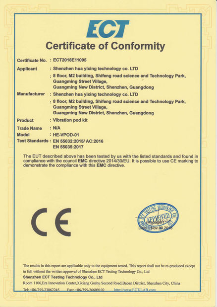La Chine Shenzhen Huayixing Technology Co., Ltd. certifications