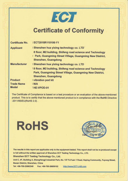 La Chine Shenzhen Huayixing Technology Co., Ltd. certifications